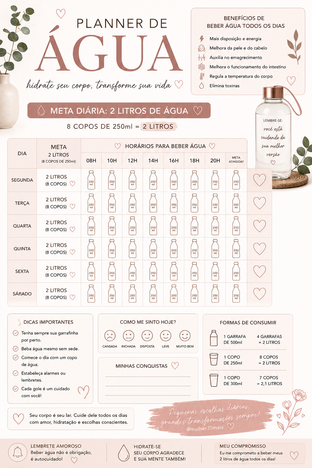 Planner Beber Água