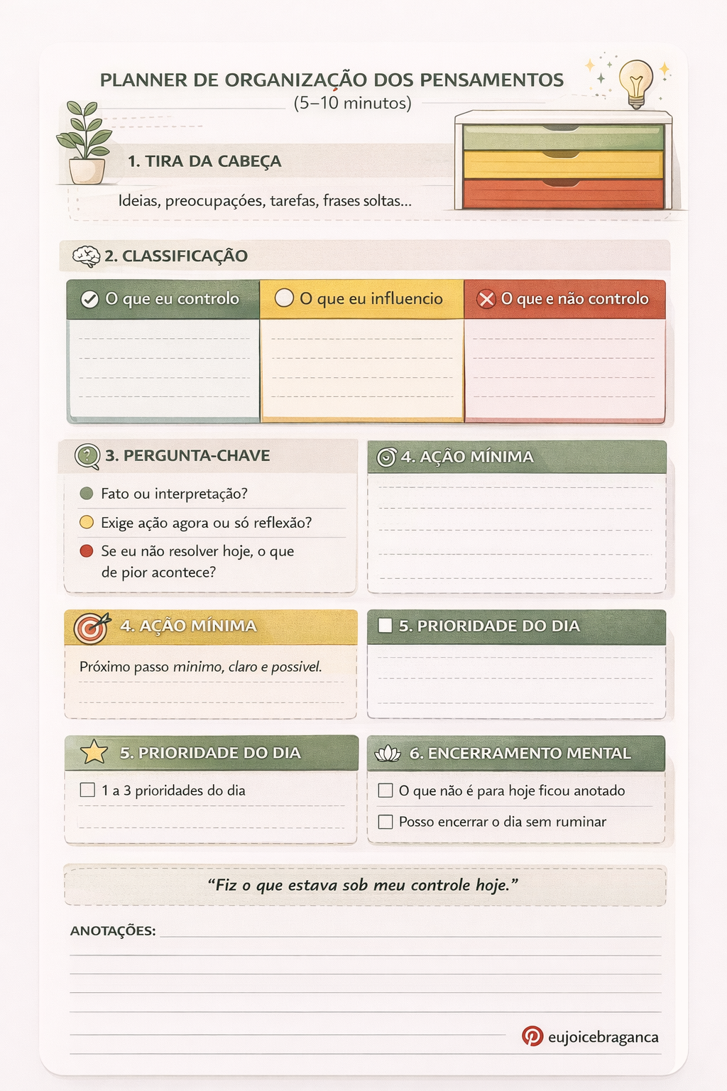 Planner minutos